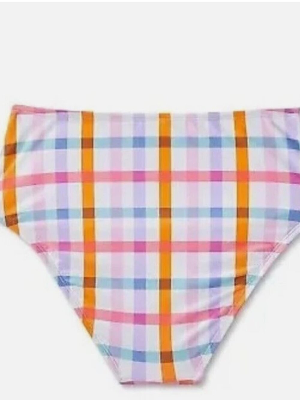Kona Sol Women's Bikini Top and Bottom Plaid Medium Coverage High Waist M - Picture 3 of 9